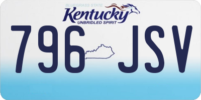 KY license plate 796JSV