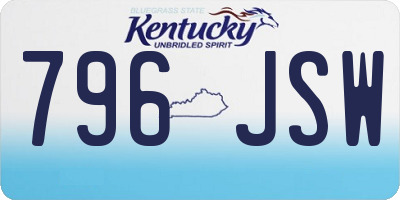 KY license plate 796JSW