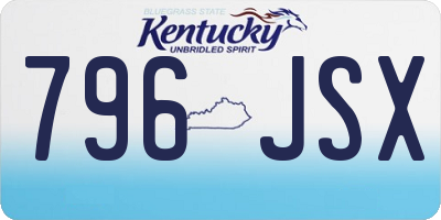 KY license plate 796JSX