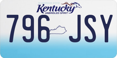 KY license plate 796JSY