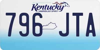 KY license plate 796JTA