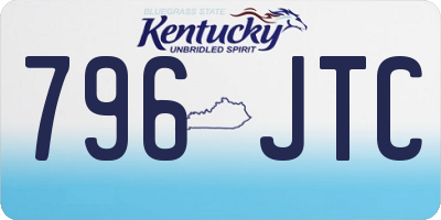 KY license plate 796JTC
