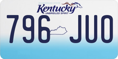 KY license plate 796JUO