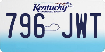 KY license plate 796JWT