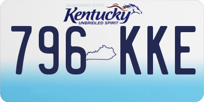 KY license plate 796KKE