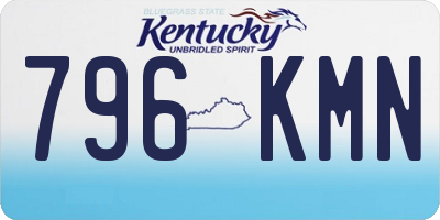 KY license plate 796KMN