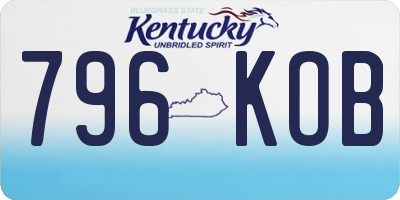 KY license plate 796KOB