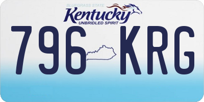KY license plate 796KRG