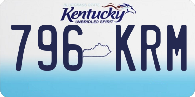 KY license plate 796KRM