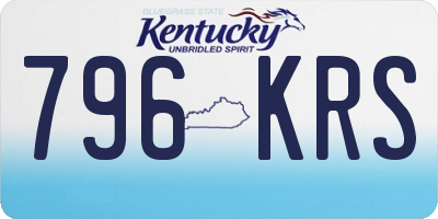 KY license plate 796KRS