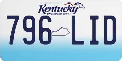 KY license plate 796LID