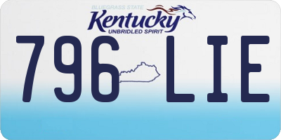 KY license plate 796LIE