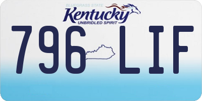 KY license plate 796LIF