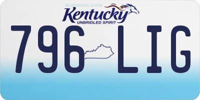 KY license plate 796LIG
