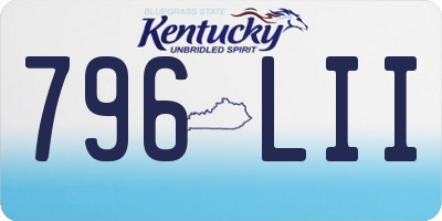 KY license plate 796LII