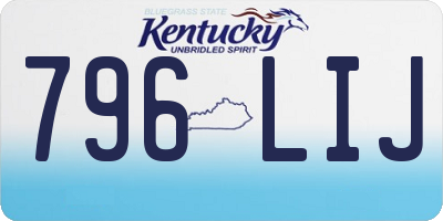KY license plate 796LIJ