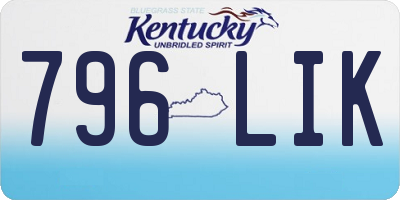 KY license plate 796LIK