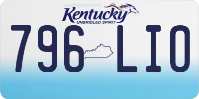 KY license plate 796LIO