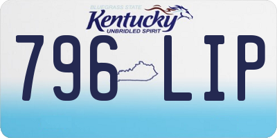 KY license plate 796LIP