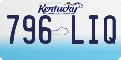 KY license plate 796LIQ