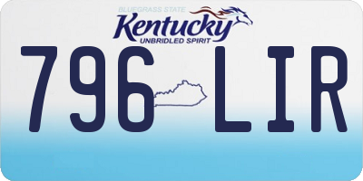 KY license plate 796LIR