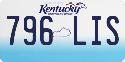 KY license plate 796LIS