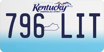 KY license plate 796LIT
