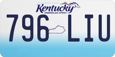 KY license plate 796LIU