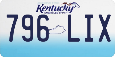 KY license plate 796LIX
