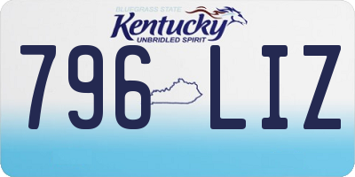 KY license plate 796LIZ