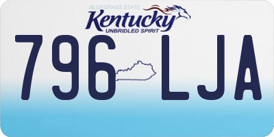 KY license plate 796LJA