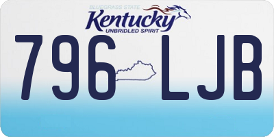 KY license plate 796LJB
