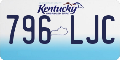 KY license plate 796LJC