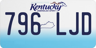 KY license plate 796LJD