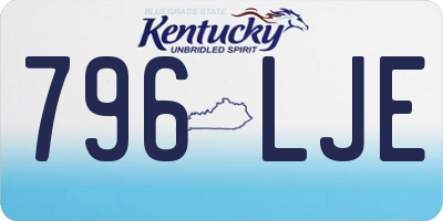 KY license plate 796LJE