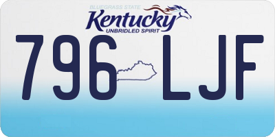 KY license plate 796LJF