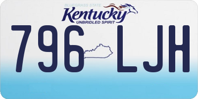 KY license plate 796LJH