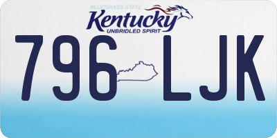 KY license plate 796LJK
