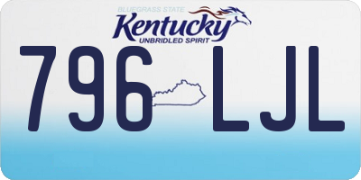 KY license plate 796LJL