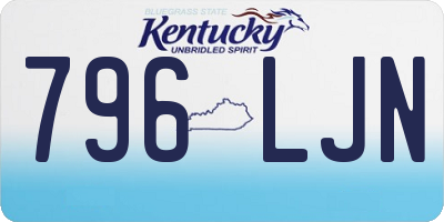 KY license plate 796LJN