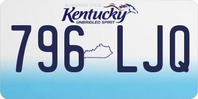 KY license plate 796LJQ