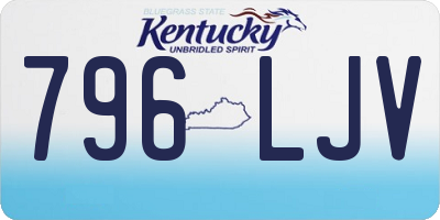 KY license plate 796LJV
