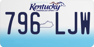 KY license plate 796LJW
