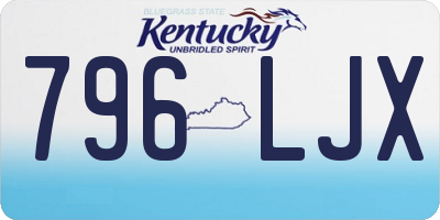 KY license plate 796LJX