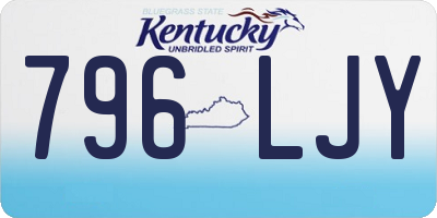 KY license plate 796LJY