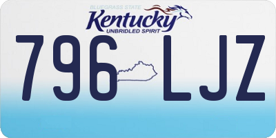 KY license plate 796LJZ