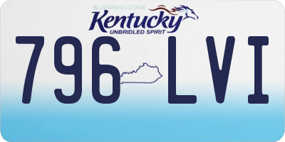 KY license plate 796LVI