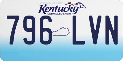 KY license plate 796LVN