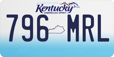 KY license plate 796MRL
