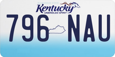 KY license plate 796NAU